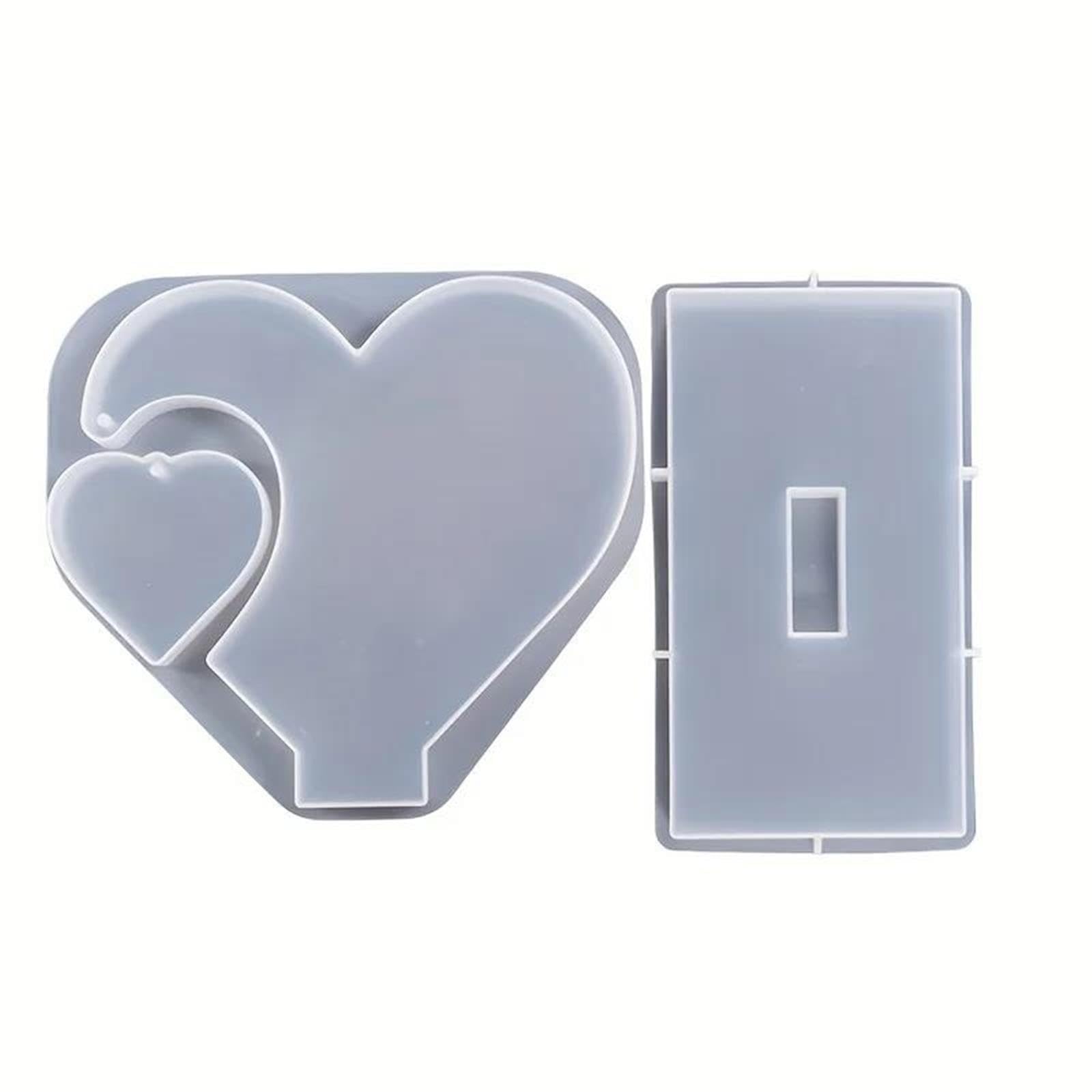 Moldes Para Velas Moldes de resina doble corazón silicona