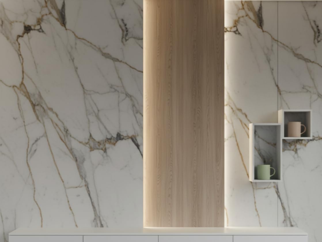 Shell Stripe Engineered Wood Floating Wall Shelves for Living Room-picture-30