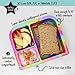 PrimaStella Unbreakable Silicone Lunch Box for Kids and Adults - Leak Proof Divided Bento Box (Rainbow Swirl)