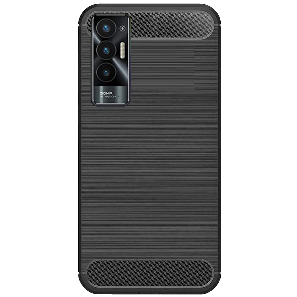 Pinaaki Enterprises Back Cover Case for Tecno Pova 5G / Tecno Pova 5G Cases & Covers (Carbon Fibre Rugged Armour Black Colour) (B09X2XBYJZ) Amazon Price History, Amazon Price Tracker