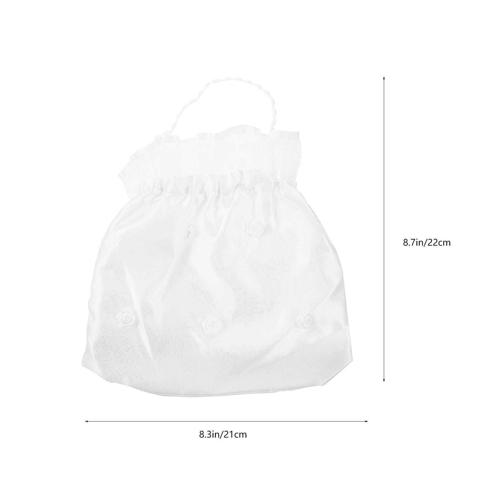 Toddmomy Confetti Bags Wedding Girl Baskets Bridal Dolly Bag Satin Money Bridal Wedding Dolly Party Purse Tote Hand (Pearl) Bridesmaid Hand Girls Confetti s - Image 2