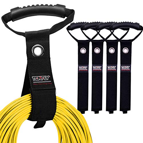 TENFLY Verlängerungskabelhalter Organizer Kabelriemen, 4 Stück