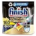Finish Powerball Ultimate Infinity Shine, pastillas para el lavavajillas con protección de la vajilla, Limón, 160 pastillas