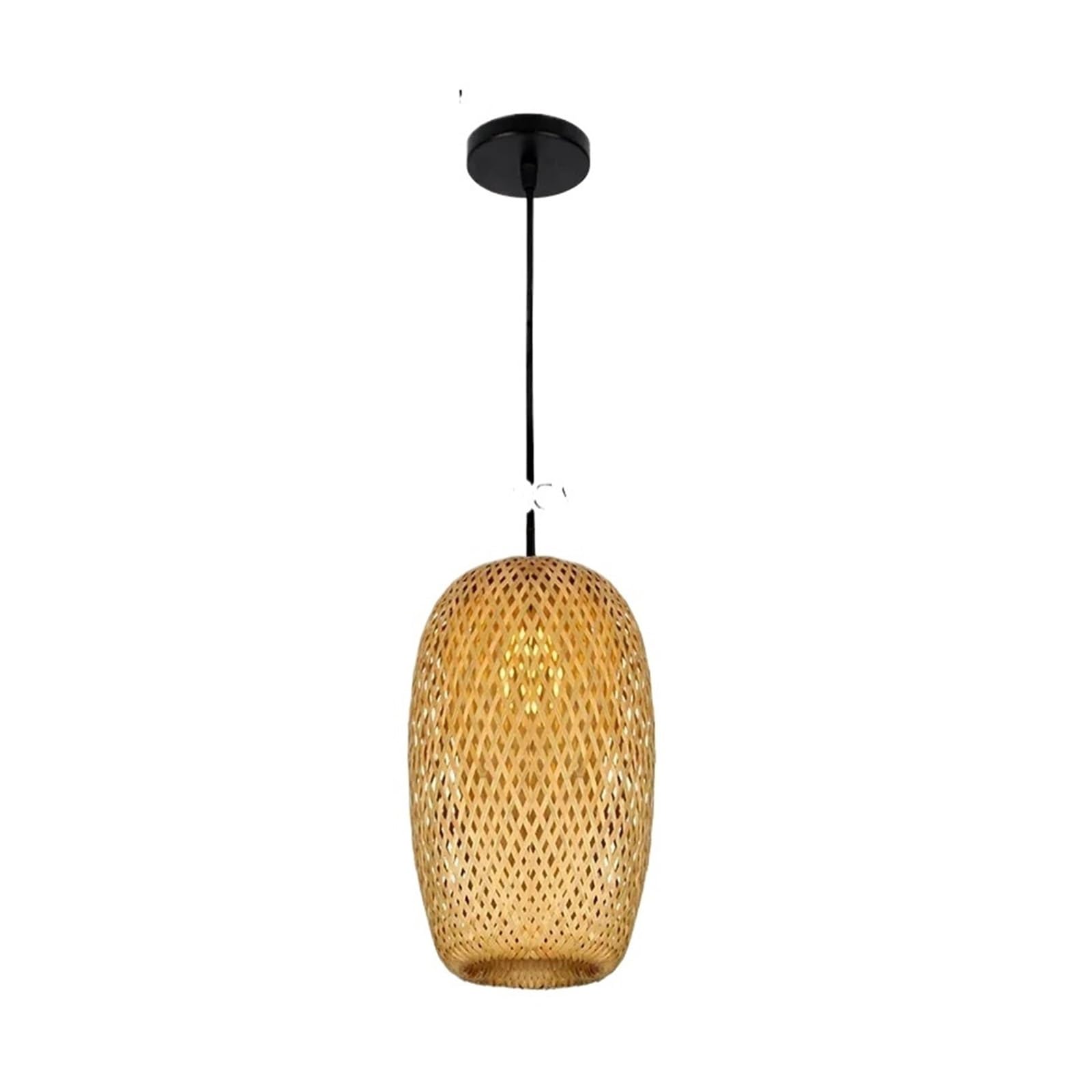 Akdjgfp B Style 02 Rattan Lampshade Handmade Wicker Lampshade Hanging Lamps Rattan Pendant Light Weaving Lamp(B Style 02)