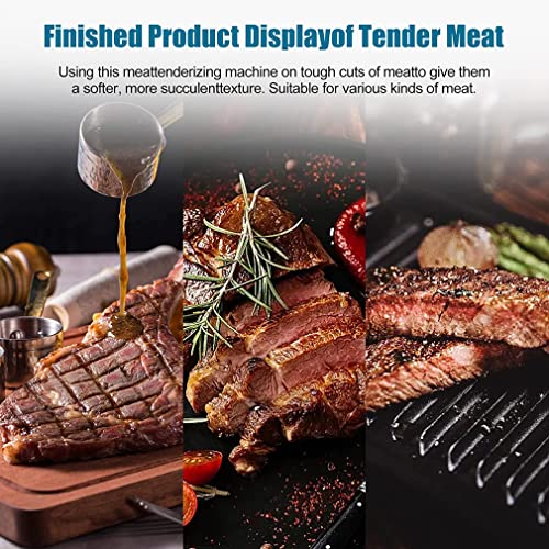 Ablandador eléctrico de carne y molinillo de cubos para carne de res, pollo, pavo, cerdo, cordero, pescado, ideal para los amantes de los filetes y cocineros caseros, mejora el sabor y la ternura
