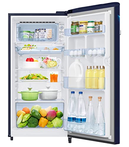 Image of Samsung 189L 5 Star Inverter Direct-Cool Single Door Refrigerator Appliance (RR21C2G25UZ /HL,Midnight Blossom Blue)