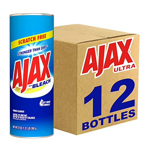 Ajax Powder Cleanser with Bleach – 21 ounce (Pack of 12) Ajax Powder Cleanser with Bleach – 21 ounce (Pack of 12)