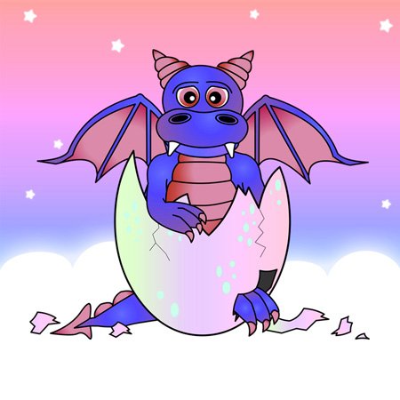 Interrupteur bébé dragon violet 3dRose customisation murale chambre et bureau