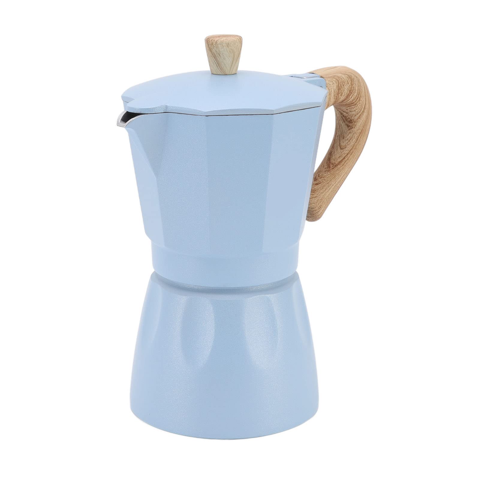 Cafetera Moka - 300ml 6 Tazas Aleación de Aluminio Moka Cafetera Italiana para Estufa, Moka Pot Cafetera para el hogar Café Oficina Camping Picnic