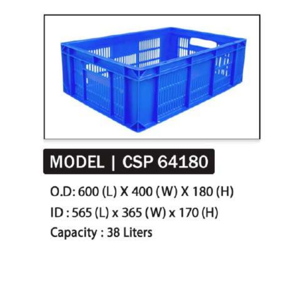 SKY _ Multipurpose Heavy Duty Blue Portable Plastic Crate Size