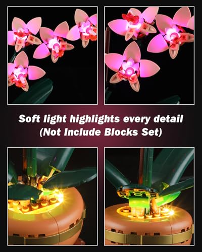 Image of LED Light Kit for Lego 10343 Mini Orchid Set, Compatible with Lego 10343 Building Blocks Model(Not Include Blocks Set)