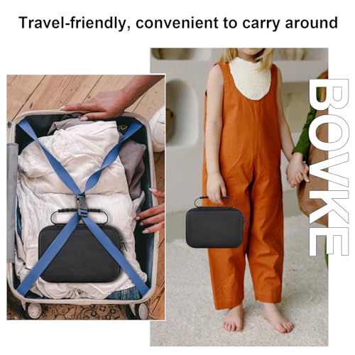 Image of BOVKE Kids Instant Print Camera Case Compatible with Dylanto /ESOXOFFORE /DUDUDRAGON /Cimizi /Gofunly /YEEHAO /SOOGOOEY, Portable Storage Bag Holder Organizer for Photo Paper & Accessories, Black