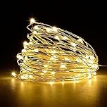 Jsdoin Fairy Lights, 50 LED Battery Operated String Lights Copper Wire Light for Indoor Outdoor Lighting, Bedroom, Wedding Decor, Party, Christmas, Tree Decoration(5M/16ft,WarmWhite)