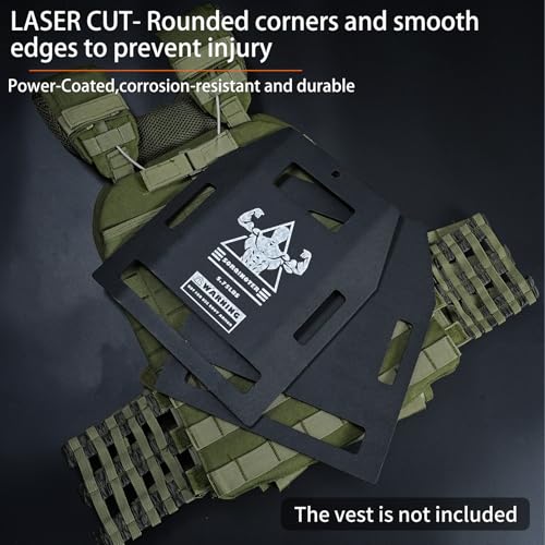 Universal Weight Vest Plates - 8.75lb & 5.75lb Curved/Flat Pair Set, Compatible with Most Vests for Strength, Cardio & Home Gym Training by SORQINOTER - Image 3