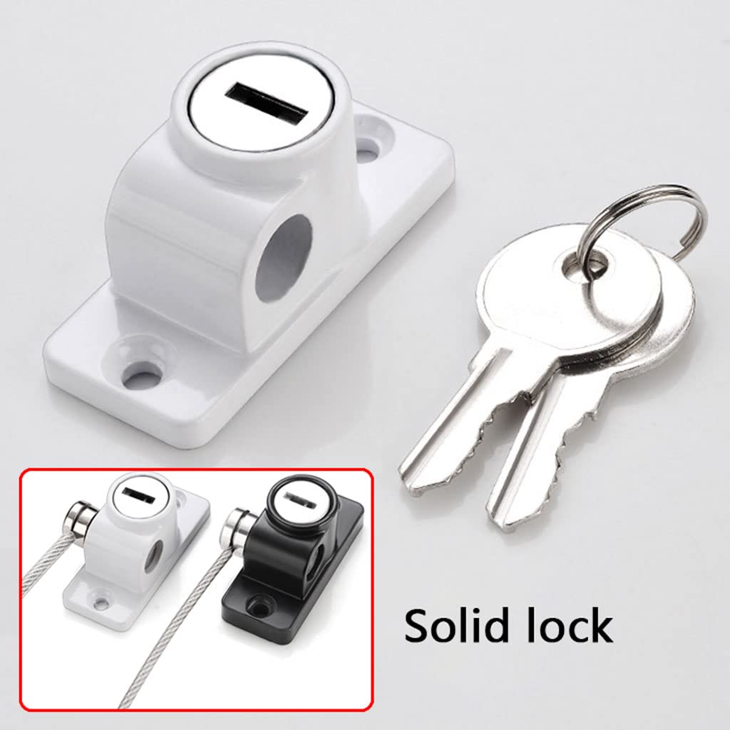 Cerraduras de seguridad para ventanas, cerraduras de seguridad para niños, cerraduras de cable duraderas con tornillos para uso doméstico y comercial