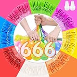 666 Selbstdichtende Wasserbomben,Mega Verpackung, Wiederverwendbare Wasserbomben mit 4 Hahnanschlüssen, Bunte Wasserballons am Strand,Poolparty und vieles mehr Nur