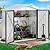 DWVO 6x4ft Metal Outdoor Tool Shed, Garden Storage Shed for Backyard, Lawn, and Patio, Heavy-Duty Storage Unit with Four Vents & Lockable Door for Storing Tools, Equipment & Trash Bins, White