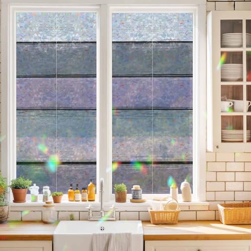 Película de privacidad para ventana Rainbow gris púrpura 18 x 39 in miniatura 2
