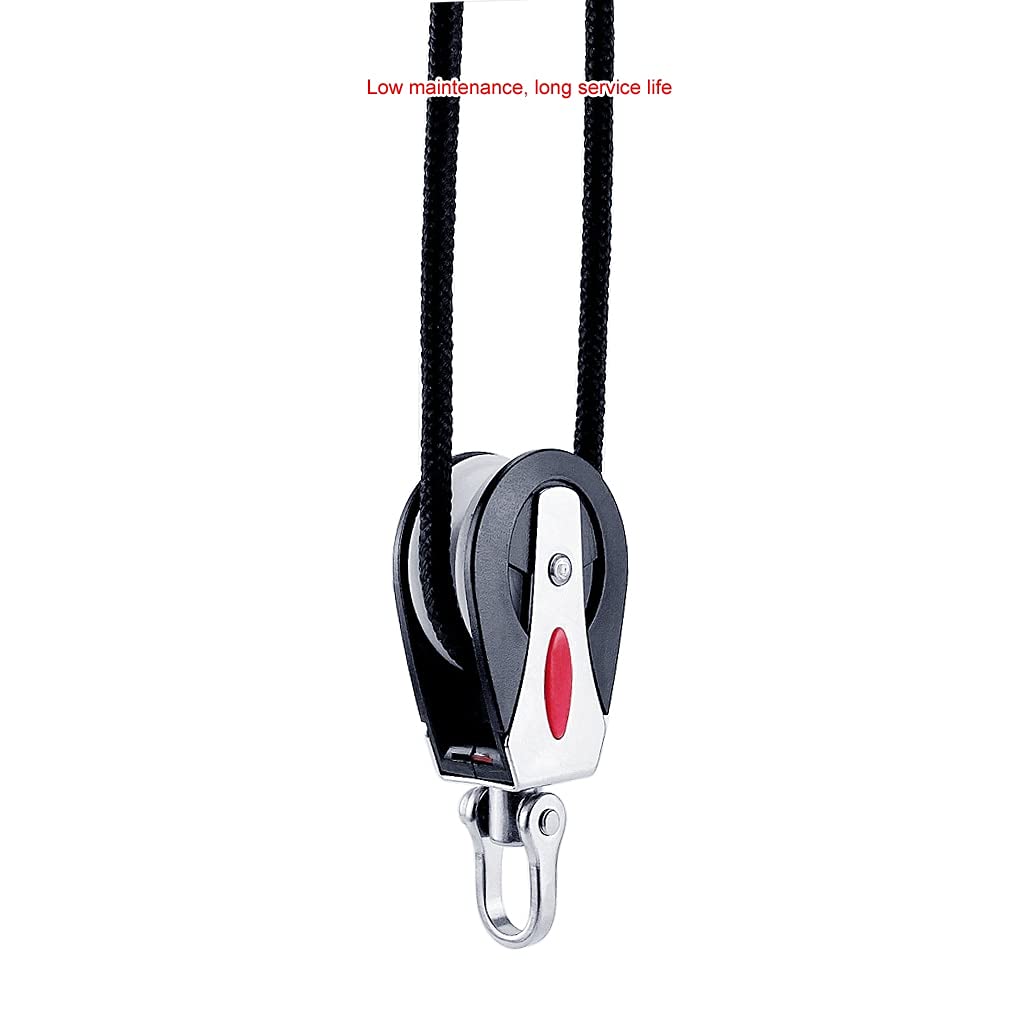 2X 1500Lbs Carico Puleggia Blocco Testa Puleggia Singola Grillo Girevole Barca A Vela Cuscinetto A Pianura Blocco Corda Runner Accessori for Barche