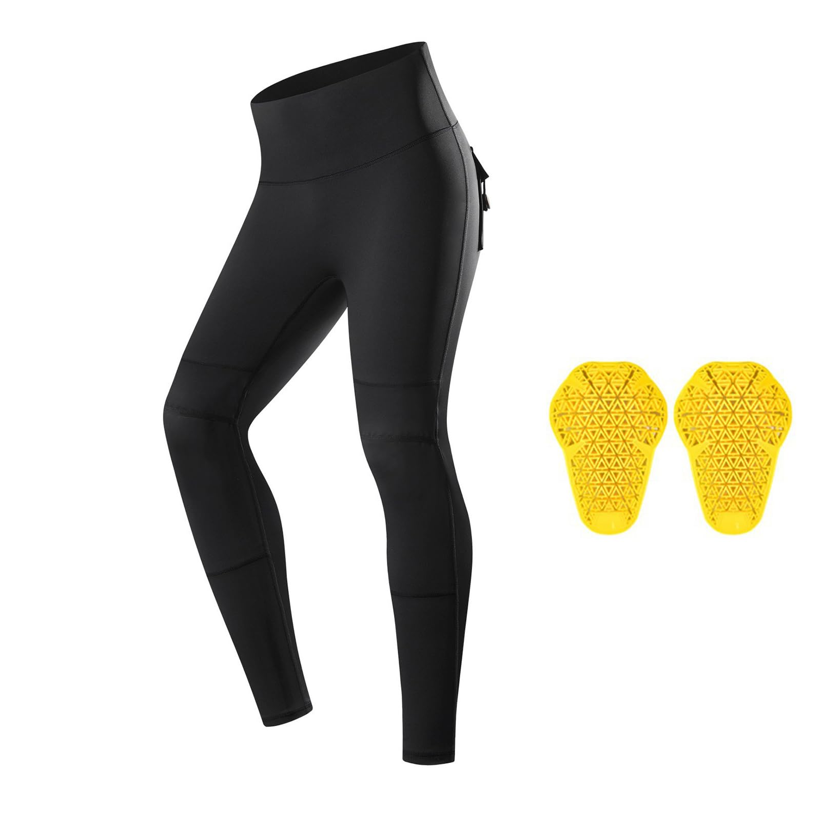 ARMAAN Pantaloni Invernali da Moto Donna – Leggings Termici in Pile con Protezioni Rimovibili Certificate CE – Moto Altamente Elasticizzati per Turismo E Scooter in Climi Freddi
