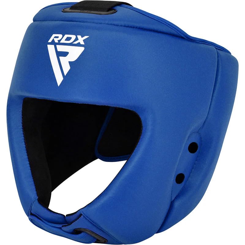 RDX Caschetto da Boxe IBA Approved in Vera Pelle, Casco Protettivo | Per Arti Marziali e Allenamento Boxe, Imbottitura IMF Casco Sport da Combattimento per Kickboxing e Sparring MMA