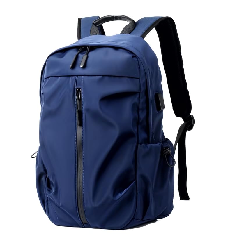 Mochila Notebook Imperme?vel Bolsa Escolar Executiva Refor?ada Grande Emborrachada (Azul)