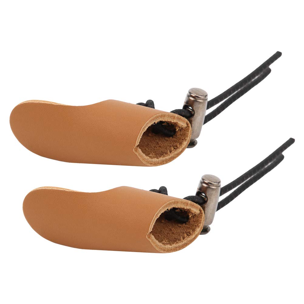 Restokki 2Pcs Outdoor Recurved Bow Traditional Archery Shooting Protective Gear Finger Protector