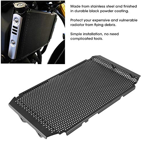 Protector de rejilla de radiador en acero inoxidable negro para FJ-09 MT-09 4