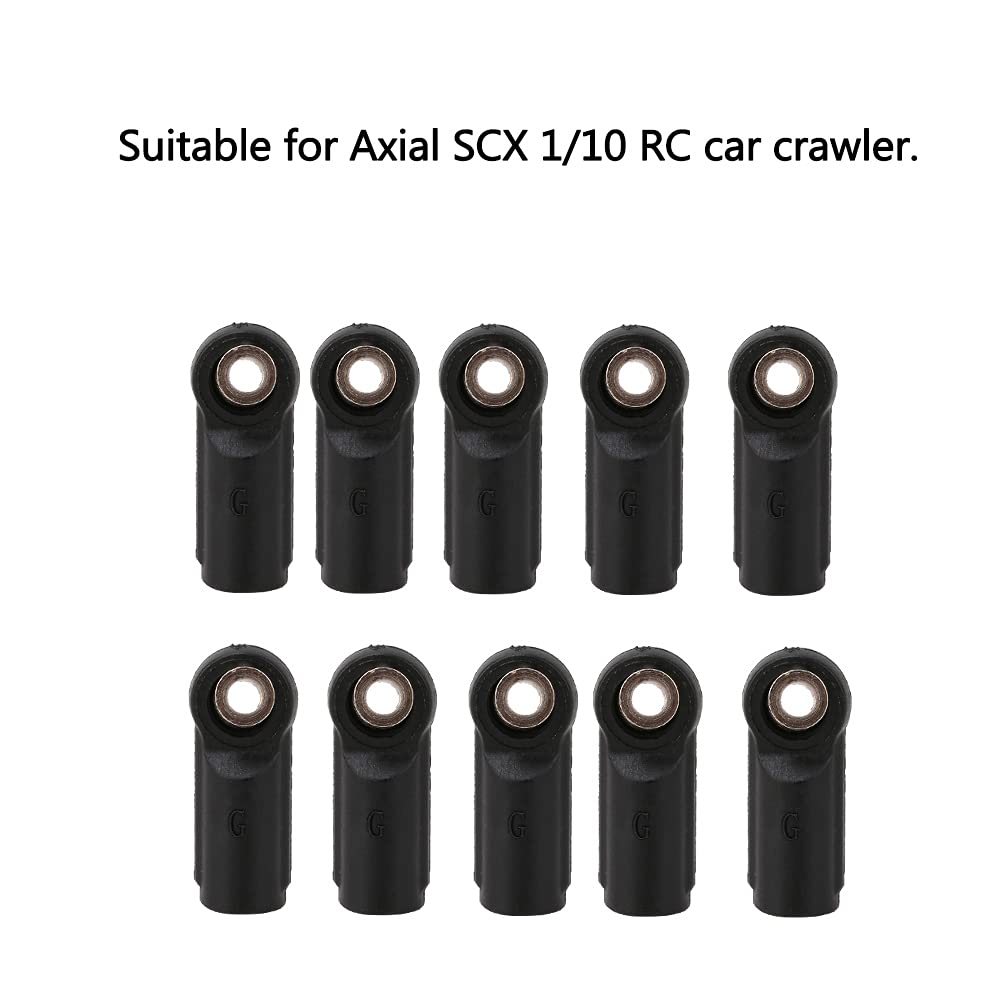 10 Stück M4 Kunststoff-Kugelgelenke Für RC Auto – Für Axial SCX 1/10 Car Crawler, Schwarz