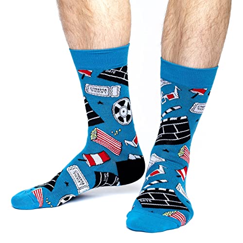 image for Good Luck Sock Men's Hollywood Movies Socks, Adult, Shoe Size 7-12, Ho
