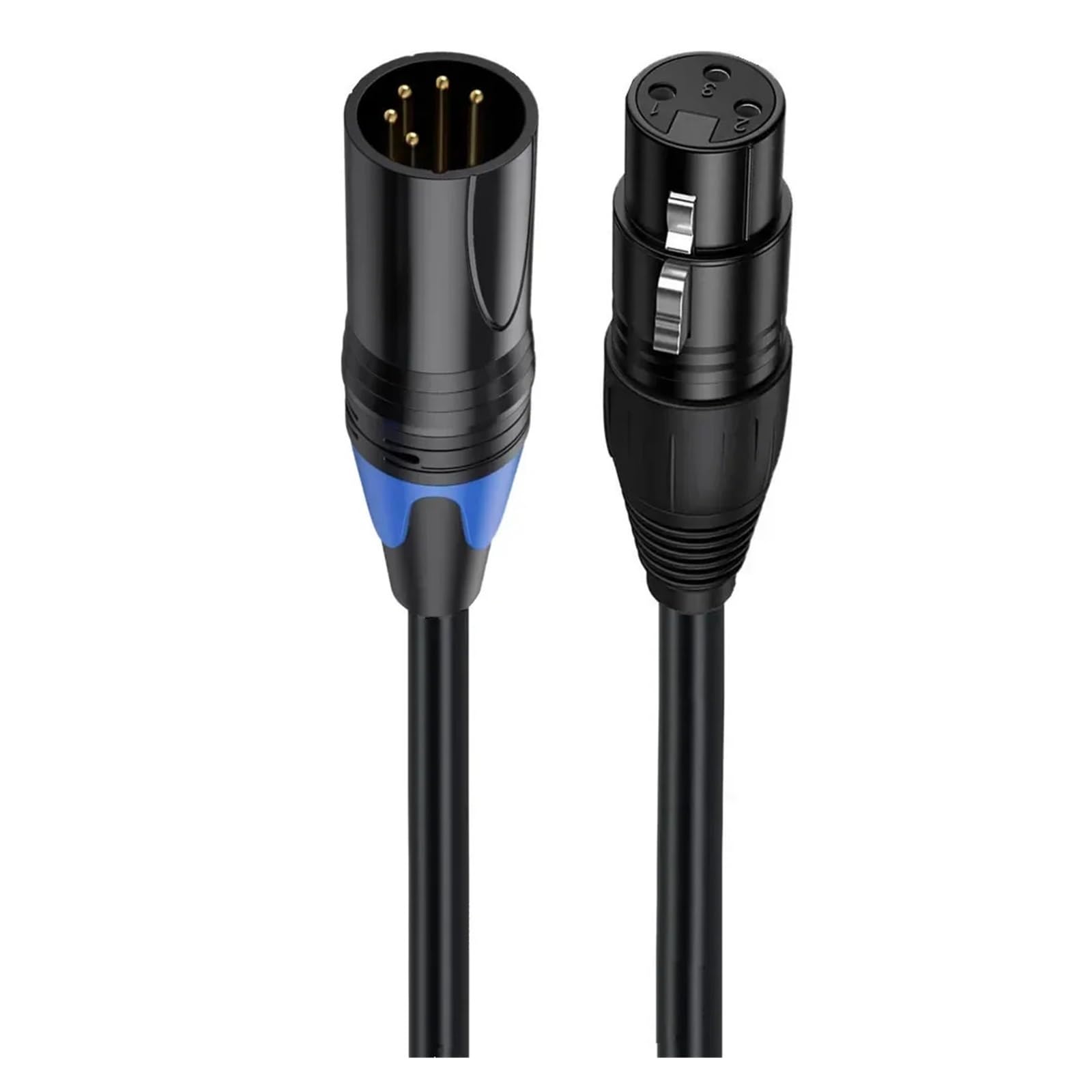 Cable XLR 5 Pin Macho a 3 Pin Hembra Luz de Escenario DMX Micro 6