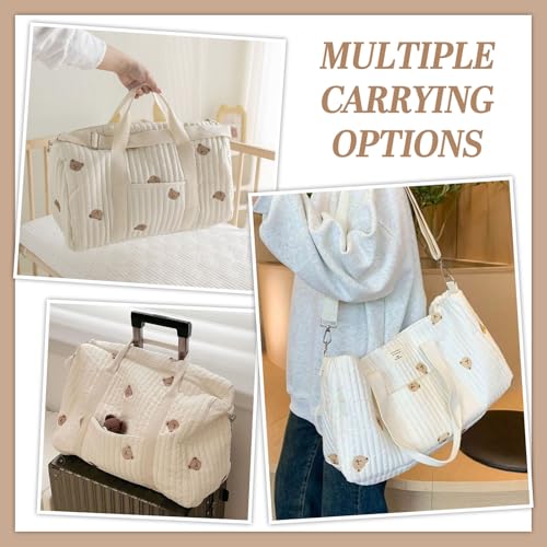 Vninkul Bolsa Maternidad Hospital,Bolso Bebe Hospital Multifuncional,Bolsa de Pañales para Mamá de Gran Capacidad con Tirantes Ajustables para Maternidad y Cambio de Bebé - imagen 2