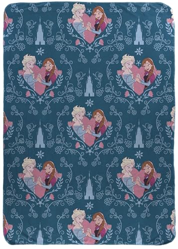 Jay Franco Kids Plush Throw Blanket Soft & Cozy Fleece Throw for Bedroom & Couch Dcor Official Licensed Product Blue - Frozen 46x60 - Throw Blanket
