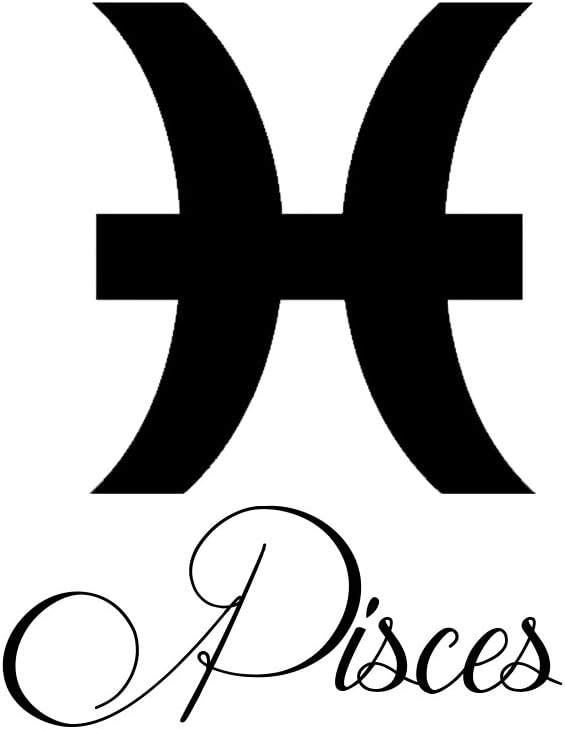 Zodiac Sign Pisces Script Writing Silhouette 6