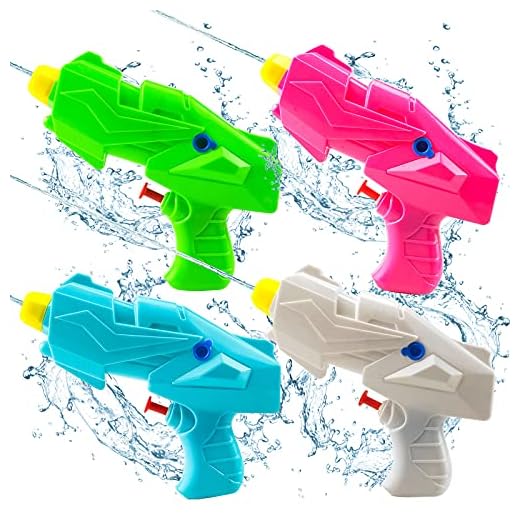 Water Guns, Water Squirt Gun for Kids Adults - 4 Pack Multicolor Mini Squirt Guns Toys for Bath Pool Beach Summer Party Favor