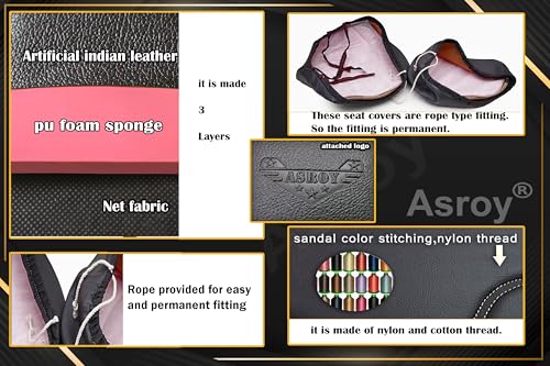 Image of Asroy Bike Seat Cover Compatible with Classic Models | Artificial Indian Leather with High 28-Density Sponge | (Fits Classic Models Before 2021)