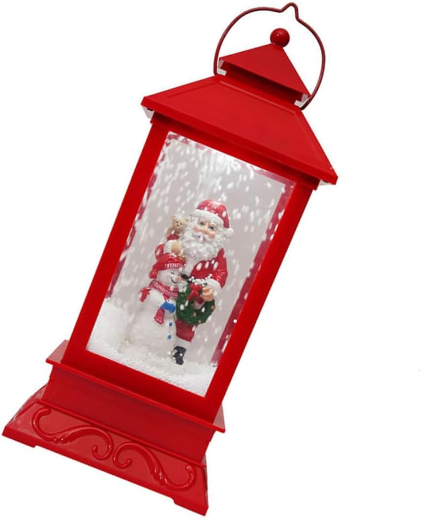 Battery-Powered Santa Claus Snow Music Light Ornament Led Christmas Lantern Decor Festive Home Decor No Battery Needed Us Plug