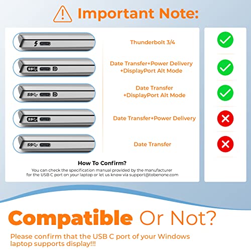 Usb C Docking Station Dual Monitor, 13-In-1 Laptop Docking Station With Dual Hdmi, Dp, 65W Power Supply, 7 Usb Ports,Gigabit Ethernet And Audio, Universal Usb C Dock For Dell, Hp, Lenovo, Surface #TOP5