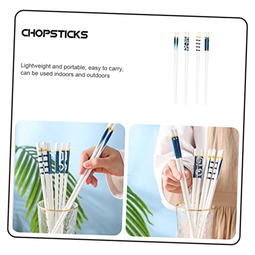 Palillos chinos de cerámica PRETYZOOM de 4 pares portátiles para mesa 7