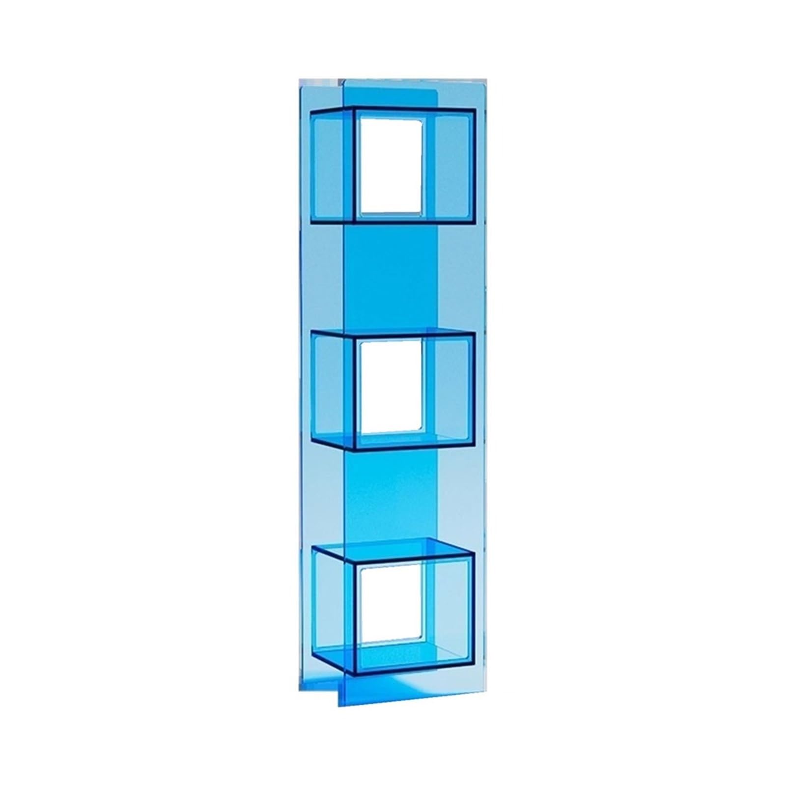 ZYYANSHOP Bookshelf Light Luxury Minimalist Acrylic Bookshelf Floor-standing Storage Stand for Living Room Study(Blue)