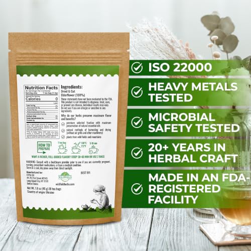 Image of 30 Bags Elderflower Herbal Tea (Sambucus Nigra) - 30 Count 1.5g Bags Dried Elder Flowers Herb Tea