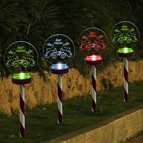 Solar Reindeer Merry Christmas Stake Light