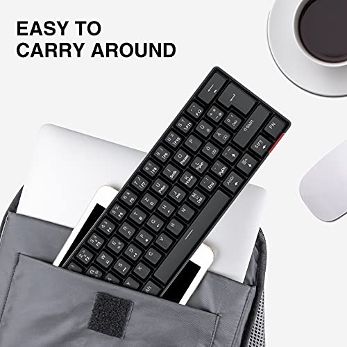 havit 60% Mechanische Tastatur und Maus mit Kabel, Type C kabelgebundene 61 Tasten Gaming Tastatur QWERTZ mit Rot Schalter, Programmierbare RGB Gaming Maus (KB611L) - Image 4