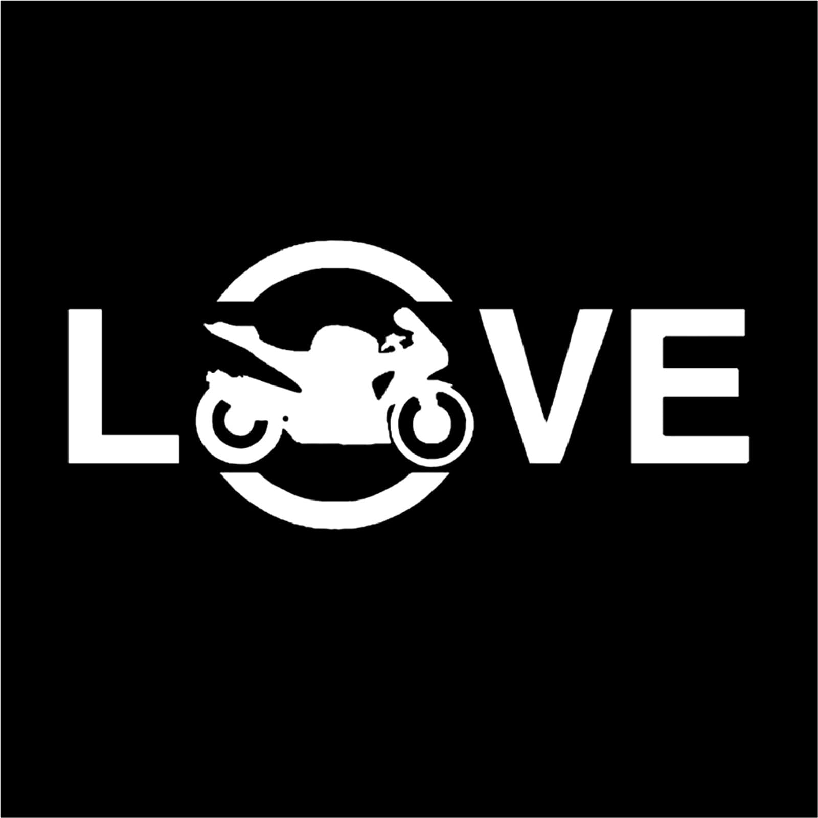 FGLFPXI 16CM*6.8CM Love Motorcycle Car Stickers Fuel Racing Reflective Decoration Decals