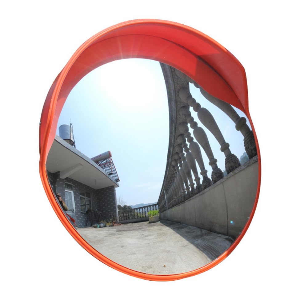 Mirror De Seguridad En La Carretera, Espejo De Seguridad Parabólica, Espejo De Tráfico Convexo, Espejo De Punto Ciego Ajustable, Espejo De Seguridad Al Aire Libre Para La Entrada,60cm