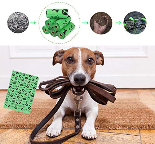 Image of car Dog Poop Bags, Biodegradable & Compostable Garbage Bag Pets Poop Bag Recycling Thickened Leakproof Trash Bag (Green, 120 Counts)