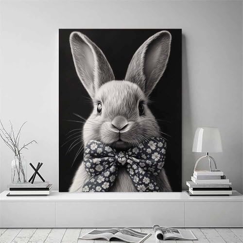 Tableau lapin déco murale - Solution pour habiller un mur vide de salon - 2