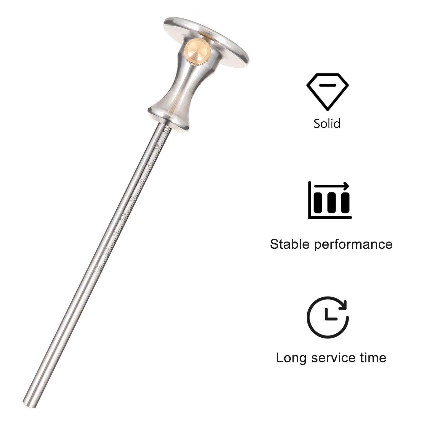 Herramienta de Trazado para Carpintería, Herramienta para Marcar Madera, Acero Inoxidable y Aleación de Aluminio, Regla Graduada Grabada, Guía Microajustable Tornillo, Diseño