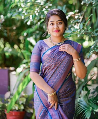 Image of Yashika Women's Banarsi Art Silk Saree with Blouse Piece for Traditional Ethnic Wear Sari