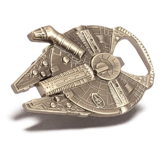 Han Solo's Millennium Falke Flaschenöffner - Raumschiff-Optik, Edelstahl, 60 x 48 mm, lustiges Geschenk für Star Wars Fans